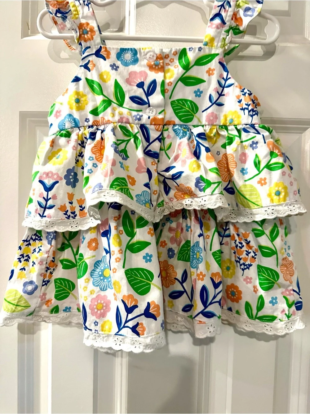 Girls Floral Tiered Sundress - Bright Multi & Blue dress 2T/24 Carter/Goodlad